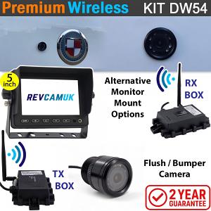 Sony (CCD or CMOS) Bullet/Flush/Bumper Wireless Parking Camera Kit with 5" monitor | DW54 Sony (CCD or CMOS) Bullet/Flush/Bumper Wireless Parking Camera Kit with 5" monitor | DW54