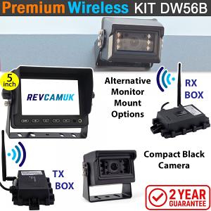 Sony CCD Compact Black Bracket Wireless Reversing Camera Kit with 5" monitor | DW56B Sony CCD Compact Black Bracket Wireless Reversing Camera Kit with 5" monitor | DW56B