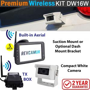 Sony CCD White Bracket Wireless Reverse Camera Kit with 5" monitor | DW16W Sony CCD White Bracket Wireless Reverse Camera Kit with 5" monitor | DW16W