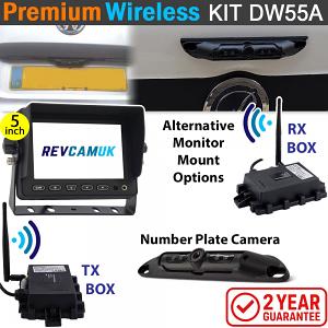 Number Plate Wireless Reverse Camera Kit with 5" display | DW55A Number Plate Wireless Reverse Camera Kit with 5" display | DW55A