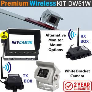 Sony CCD White Bracket Wireless Reverse / Rear View Camera with 5" monitor | DW51W Sony CCD White Bracket Wireless Reverse / Rear View Camera with 5" monitor | DW51W