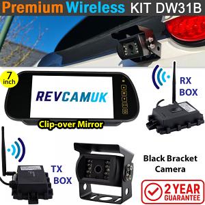 Sony CCD Black Bracket Wireless Reverse / Rear View Camera with 7" mirror monitor | DW31B Sony CCD Black Bracket Wireless Reverse / Rear View Camera with 7" mirror monitor | DW31B