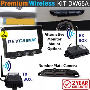 Number Plate Wireless Reverse Camera Kit with 7" monitor | DW65