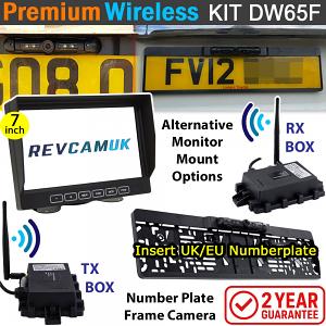 Number Plate Frame Wireless Parking Camera Kit with 7" monitor | DW65F