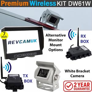 Sony CCD White Bracket Wireless Reverse / Rear View Camera with 7" monitor | DW61W