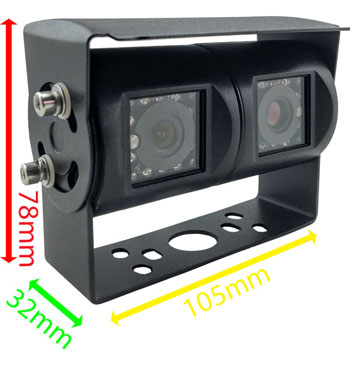 Twin Lens Reversing Rear View Camera Dimensions