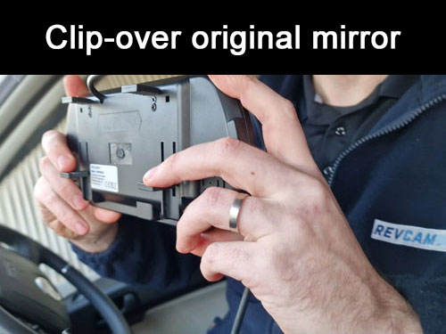 Clip over original mirror monitor