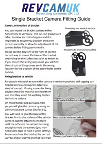 Bracket reversing camera fitting instructions