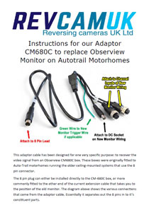 Adaptor 680C – Obserview CM680C Retention Adaptor for Auto-Trail Motorhomes