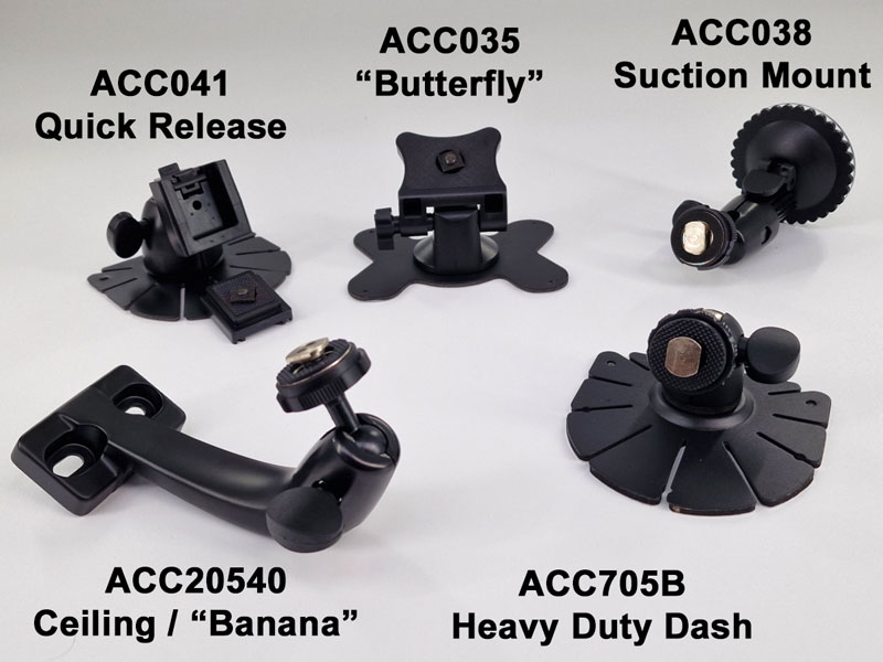 Brackets and mounts for reversing camera display/monitor